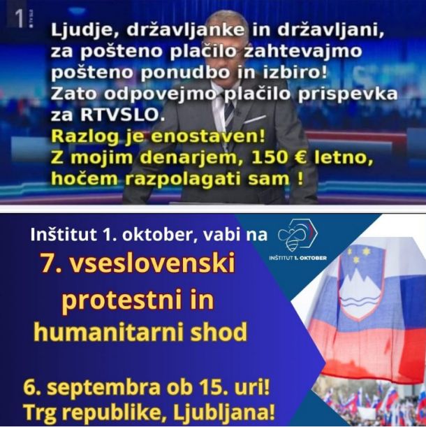 Ruparjev Inštitut 1. oktober in grafike, ki pozivajo k shodu