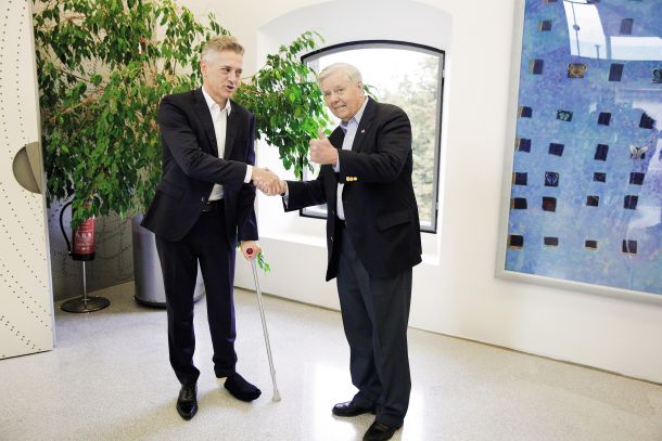 Robert Golob in ameriški senator Lindsey Graham 