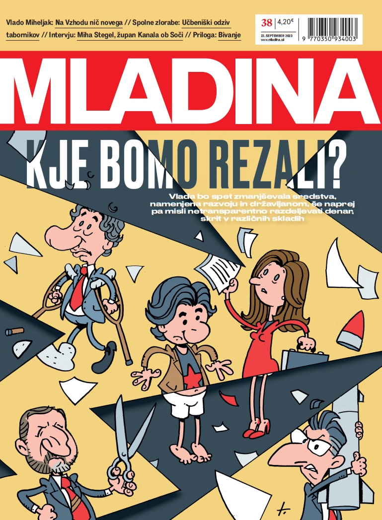 Naslovnica nove Mladine / KJE BOMO REZALI?
