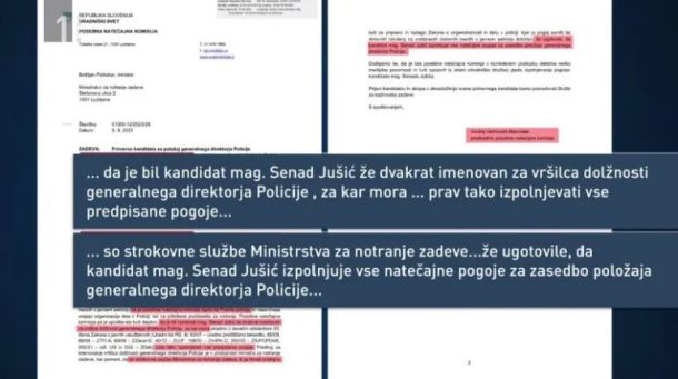 Insert iz prispevka novinarke, ki je razkrila sramoten dokument natečajne komisije