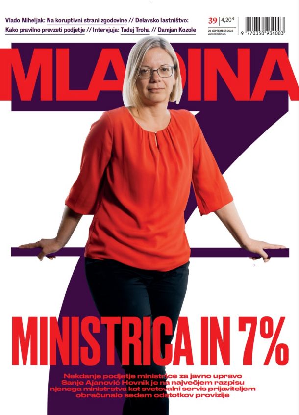 MLADINA 39 2023: MINISTRICA IN 7%