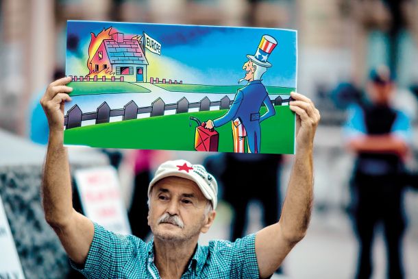 Protest Gibanja Slovenija proti rusofobiji 