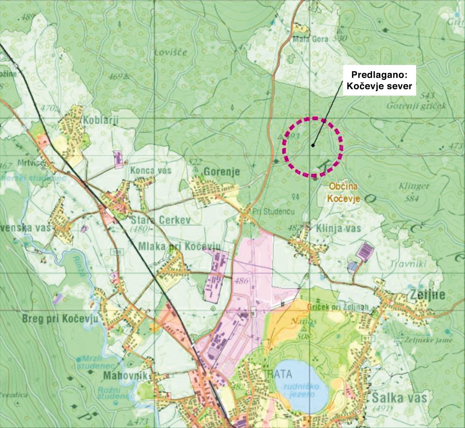 Nova lokacija (Vir: Študija podjetja Melamin)