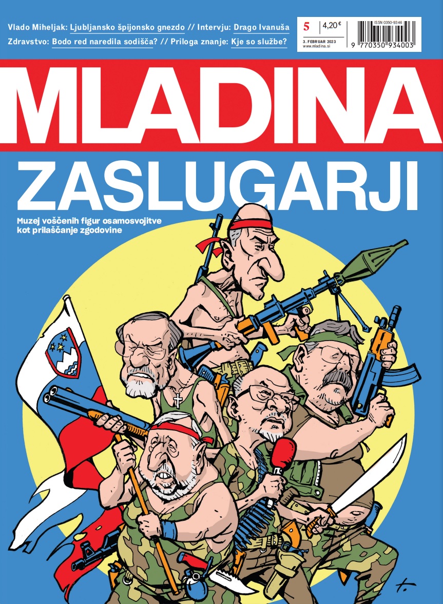 Naslovnica nove Mladine / ZASLUGARJI