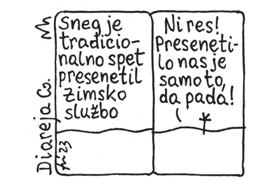Sneg je spet presenetil zimsko službo
