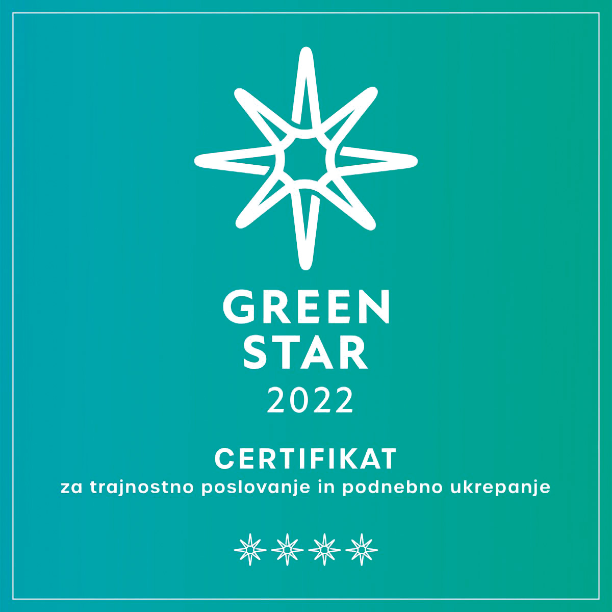 Za trajnostni certifikat Green star, ki ga podeljuje CER, podjetja izpolnijo vprašalnik in plačajo. Pri CER podjetjem seveda svetujejo, da ga obnovijo vsako leto.