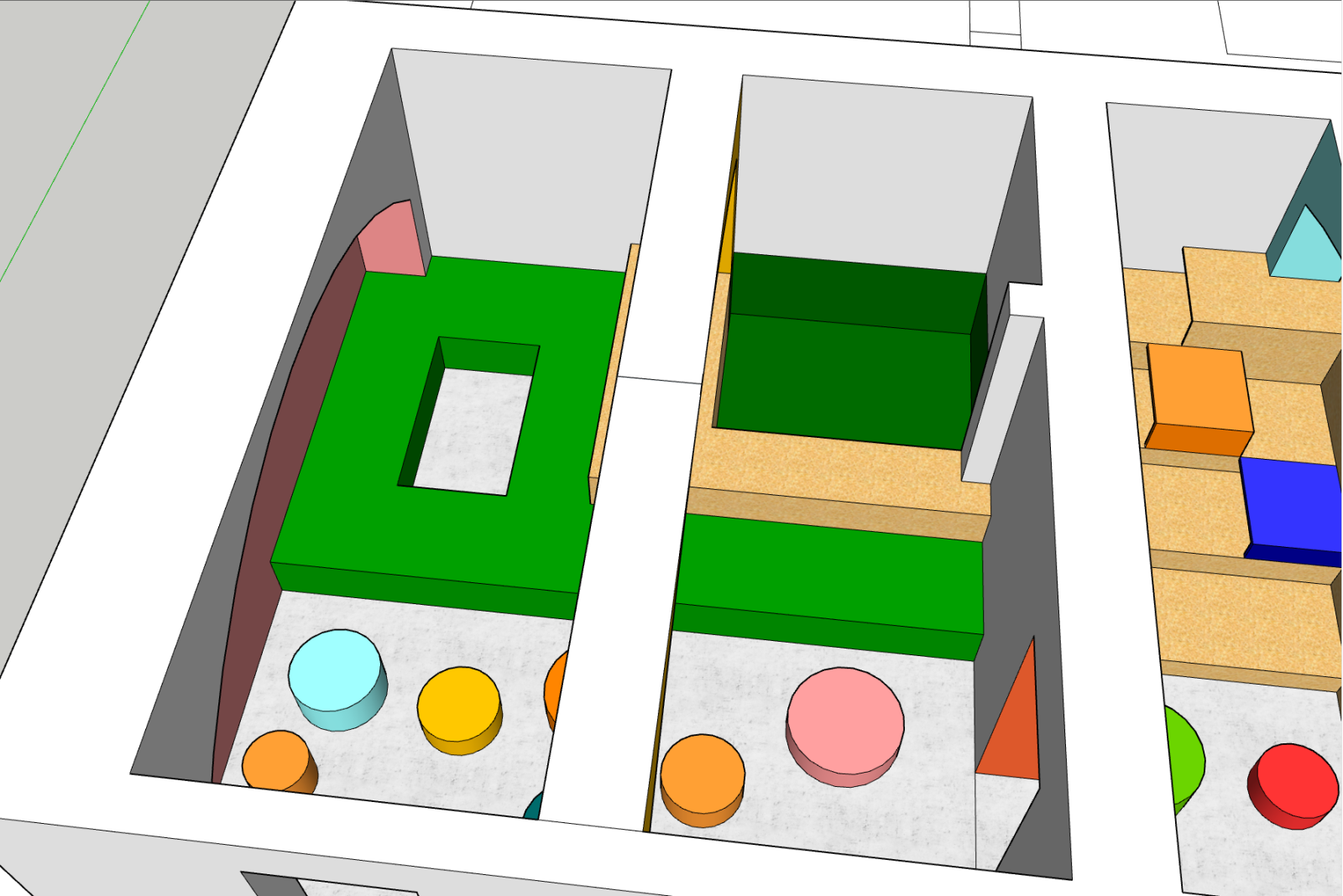 Prvonagrajena natečajna rešitev dijakinje Pije Kerže, danes študentke arhitekture