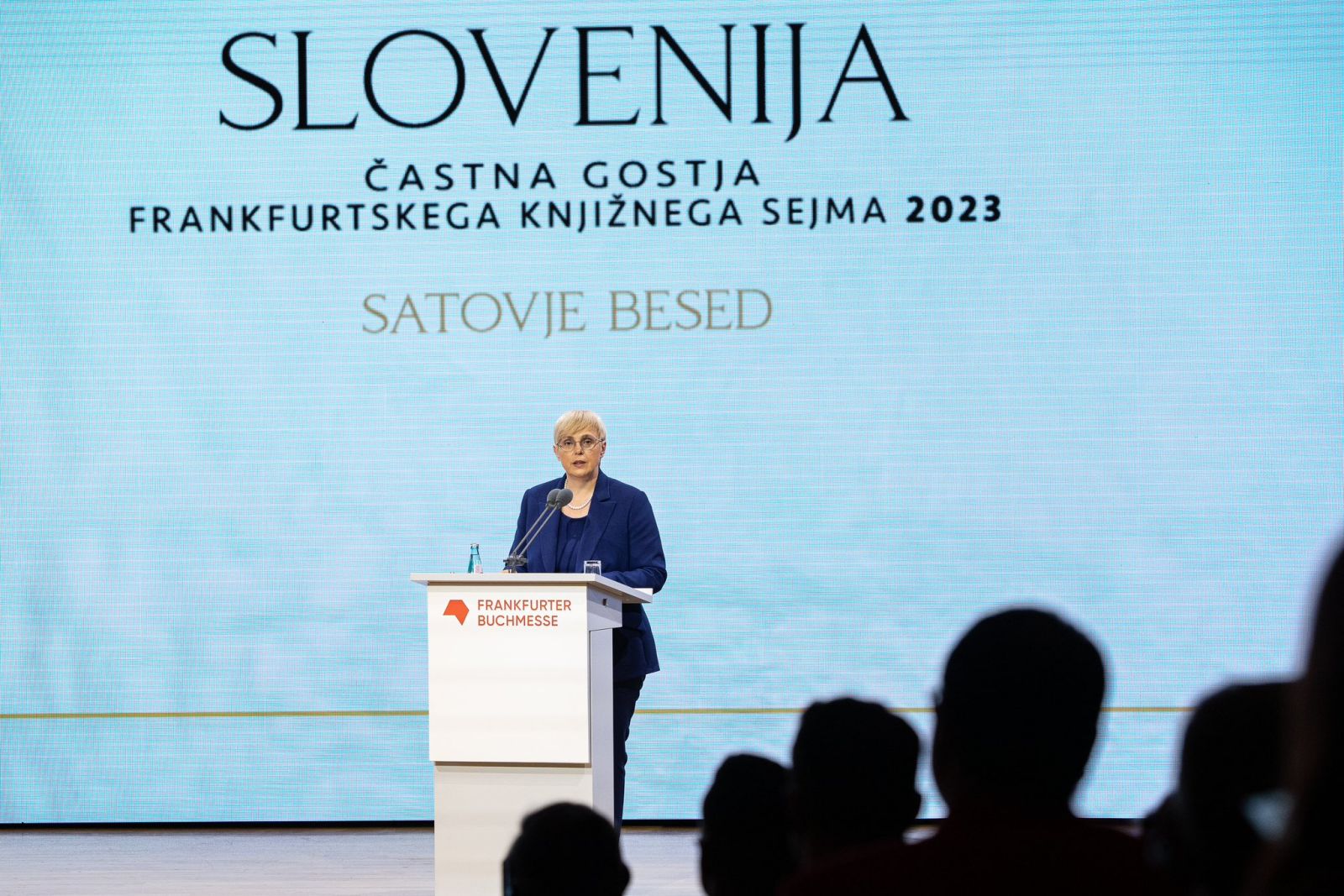 Nataša Pirc Musar, predsedica republike, med nagovorom v Frankfurtu