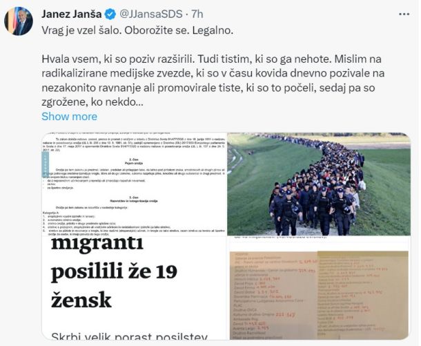 Janšev tvit