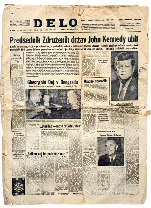 Časnik Delo ob Kennedyjevi smrti 