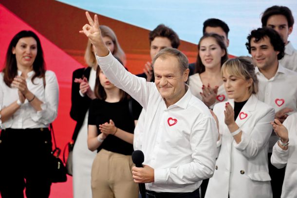 Zmagovalec poljskih volitev Donald Tusk 