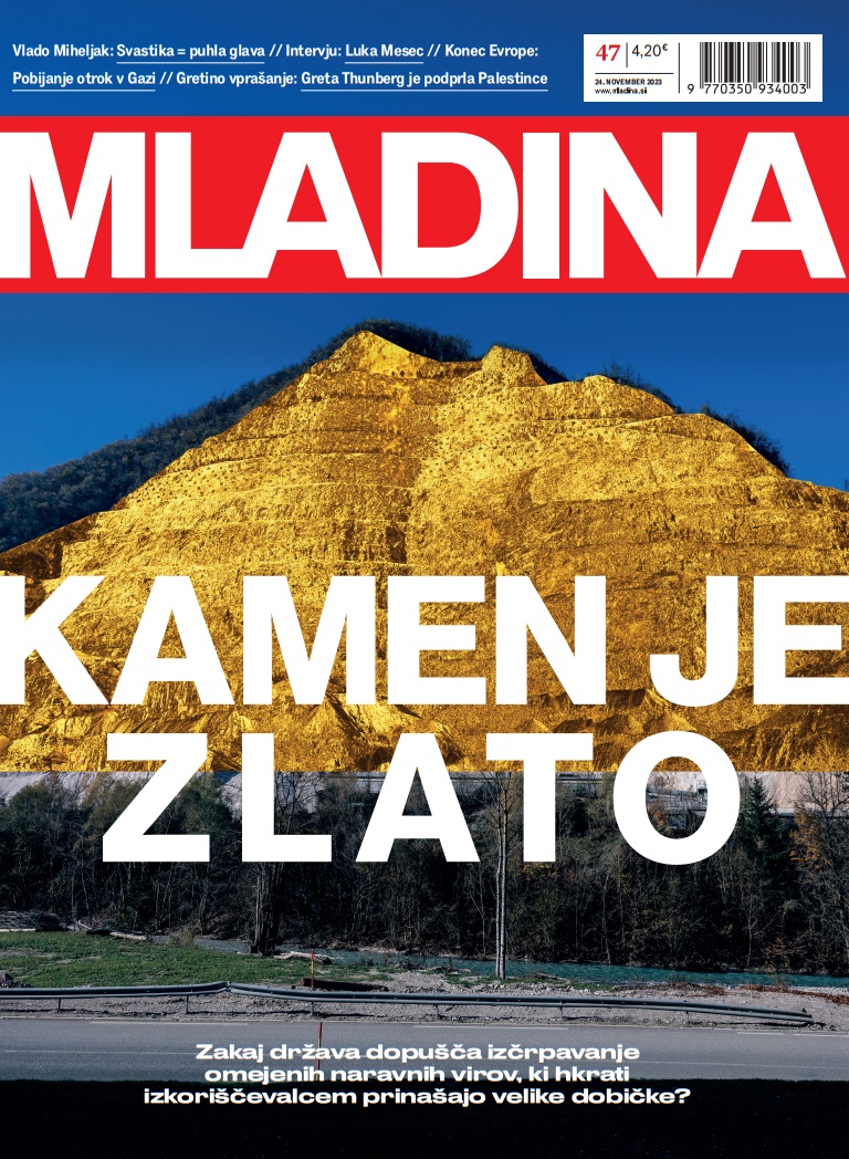 Naslovnica nove Mladine / KAMEN JE ZLATO