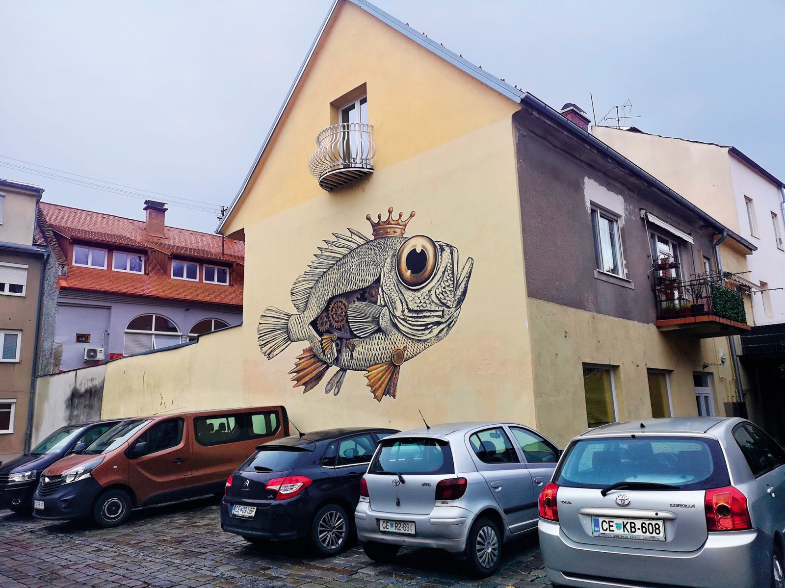 Riba, ki ne bo nikoli plavala; novi mural Tomaža Milača na Gosposki ulici, CE