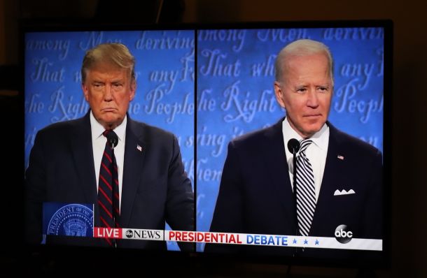 Donald Trump in Joe Biden