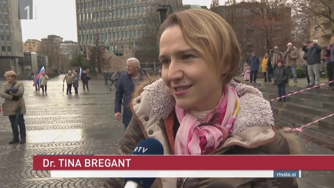 Tina Bregant na Trgu republike