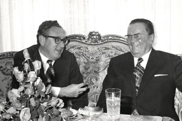 Henry Kissinger in Josip Broz - Tito, nekdanji jugoslovanski predsednik