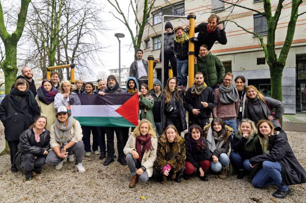 Ekipa Animateke ob koncu 20. festivala – v podporo Palestini, LJ 