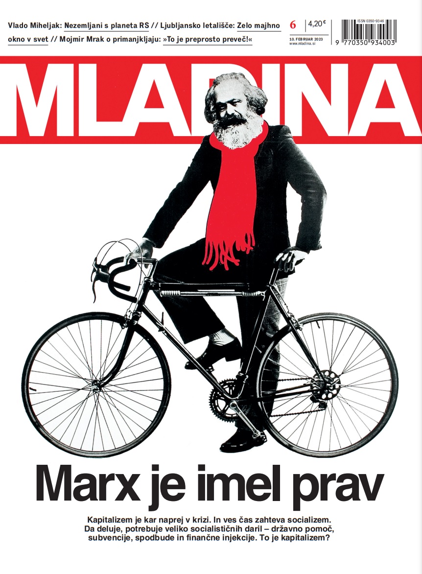 Naslovnica nove Mladine / Marx je imel prav