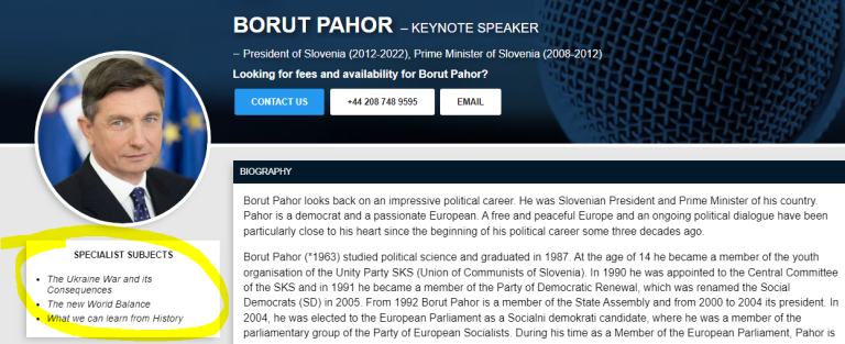 Novopečeni specialist za to, česa se je mogoče naučiti iz zgodovine: spletna stran »London Speaker Bureau«