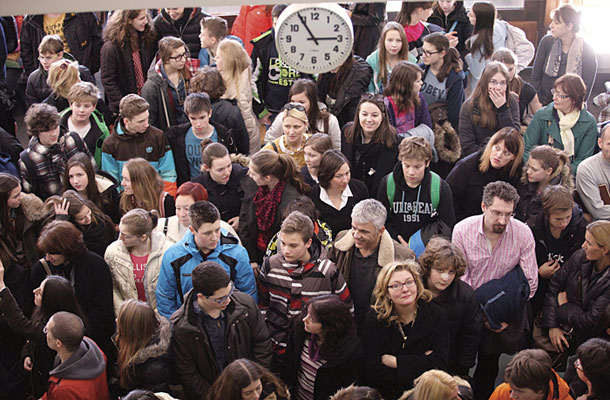 Informativni dan na Gimnaziji Bežigrad pred nekaj leti