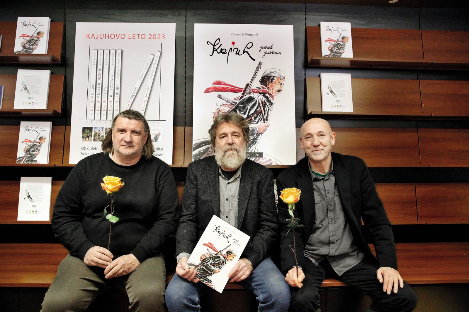 Zoran Smiljanić in Marijan Pušavec: Kajuh, pesnik partizan; avtorja in Vlado Vrbič, predstavitev albuma, Konzorcij, LJ | Borut Krajnc