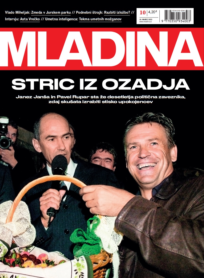 Naslovnica nove Mladine: STRIC IZ OZADJA