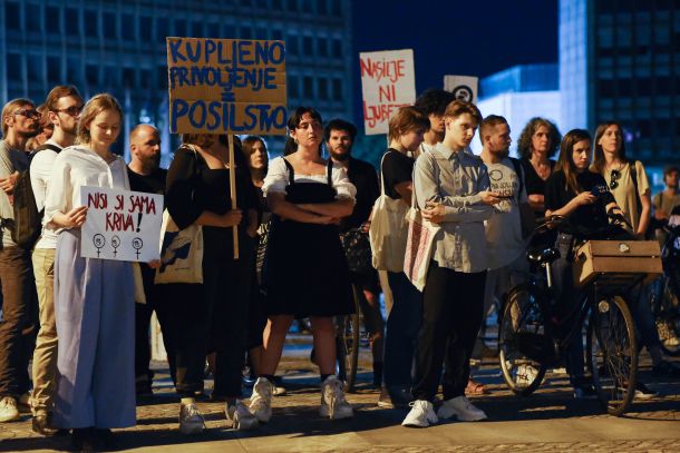 Eden od preteklih protestov za zaščito žensk v Ljubljani