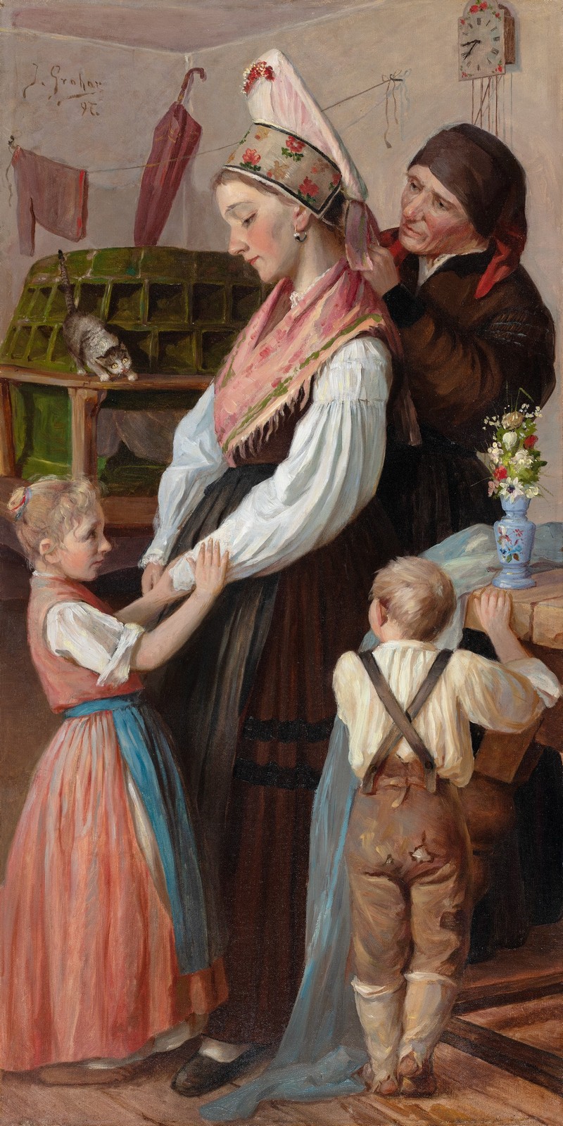 Ivan Grohar (1867–1911), Pred poroko, 1897 | Umetniška zbirka Kroples