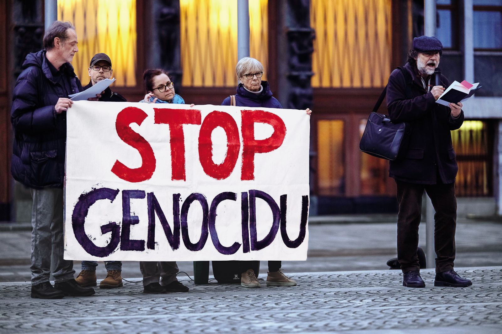 Pesem za Palestino – odprti mikrofon, Slovenski center PEN, Trg republike, LJ | Janez Zalaznik