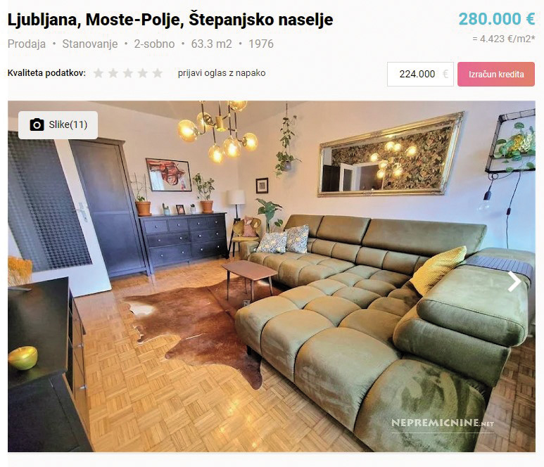 Nakup povprečnega stanovanja v Štepanjskem naselju, zgrajenem v sedemdesetih letih za delavske družine, je s povprečno plačo mogoče odplačati v več kot 30 letih.