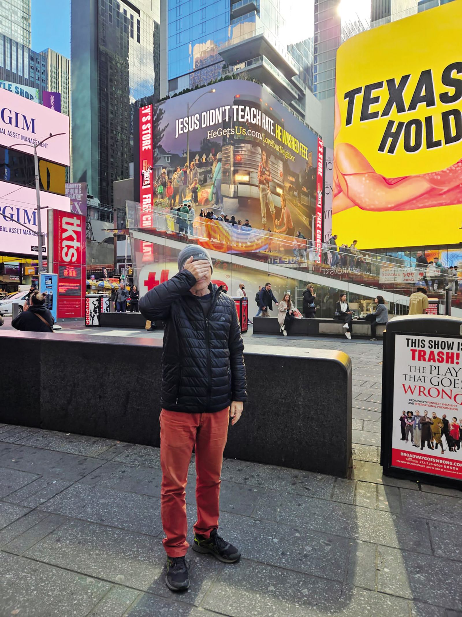 Tadej Pogačar med zadnjim obiskom New Yorka. 