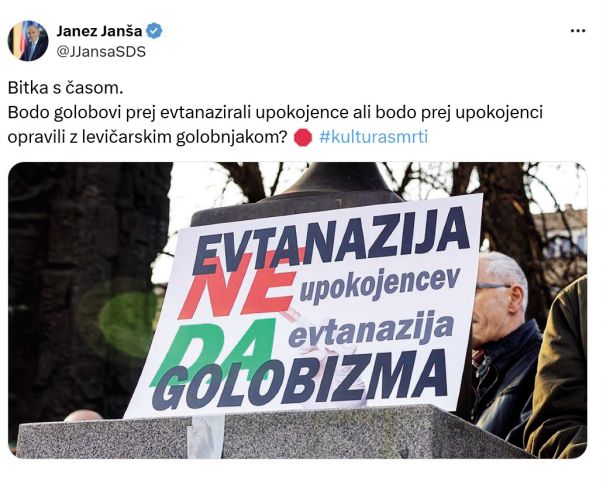 Za desnico je predlagani zakon podpora »kulturi smrti« /