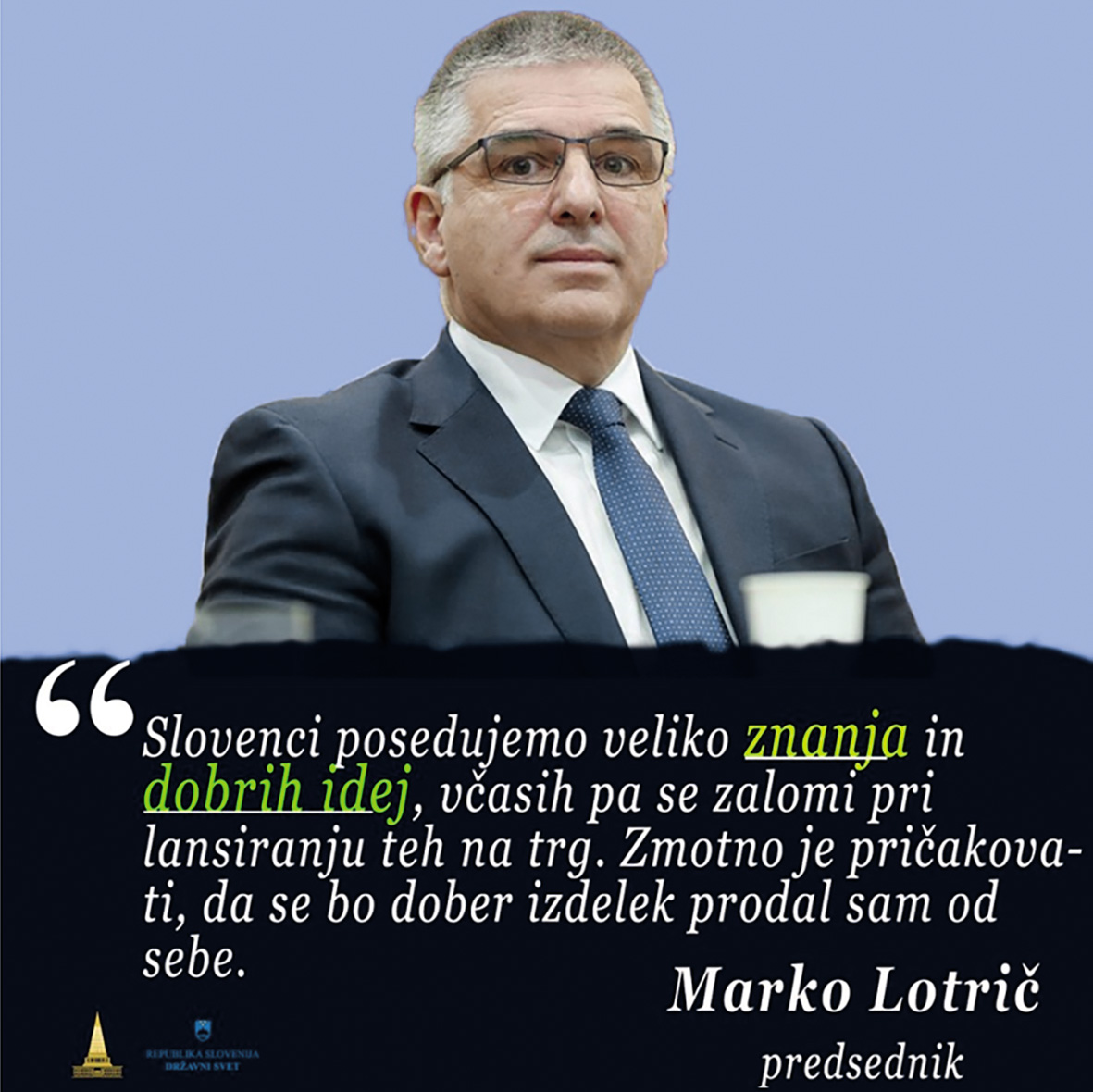Konkreten predlog Izjave s sliko („PictureQuotes“) iz strategije, ki jo je naredil Miro Petek.