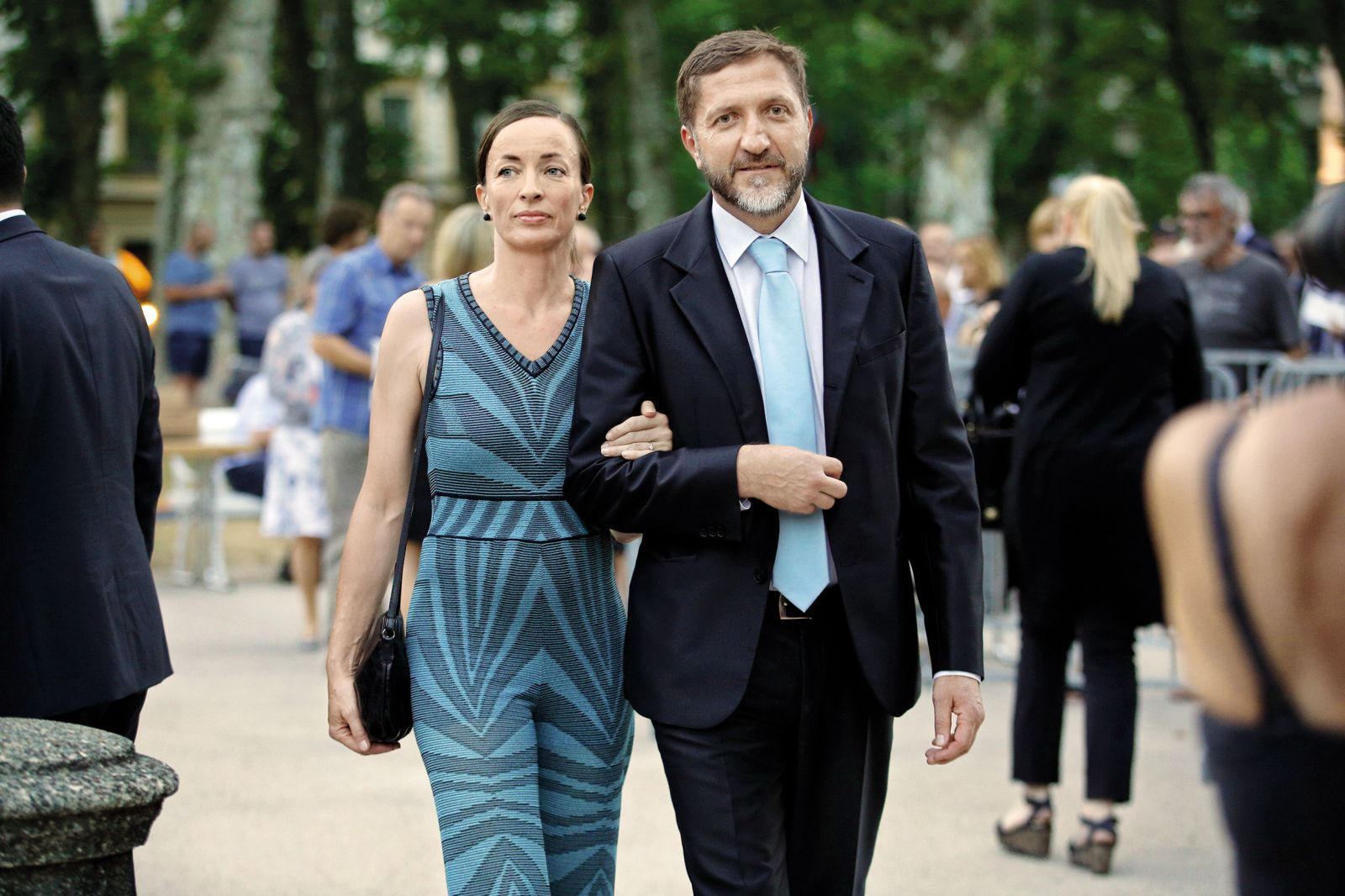 Minister z finance Klemen Boštjančič z ženo Evo Boštjančič