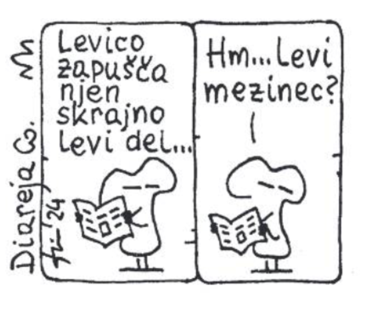 Levico zapušča njen skrajno levi del ...