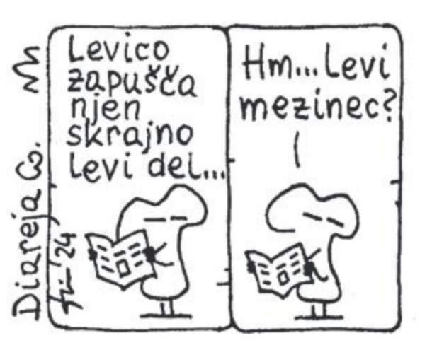 Levico zapušča njen skrajno levi del ...