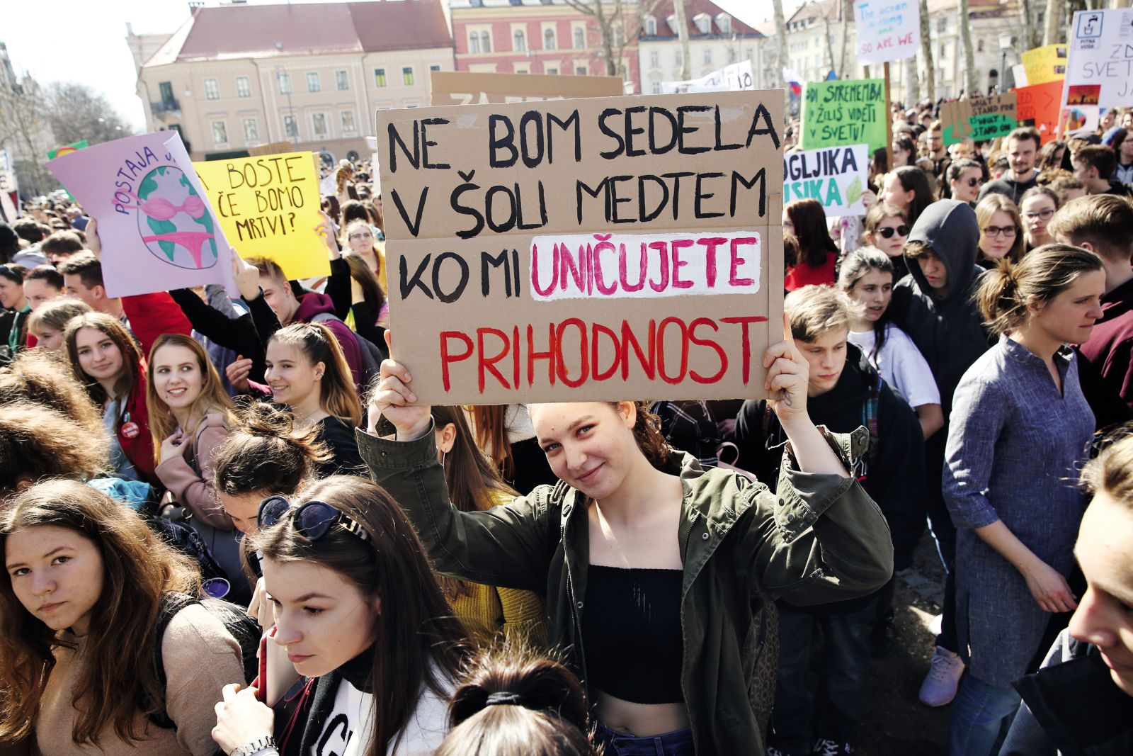 Shod Mladih za podnebno pravičnost. Dekleta so v večini