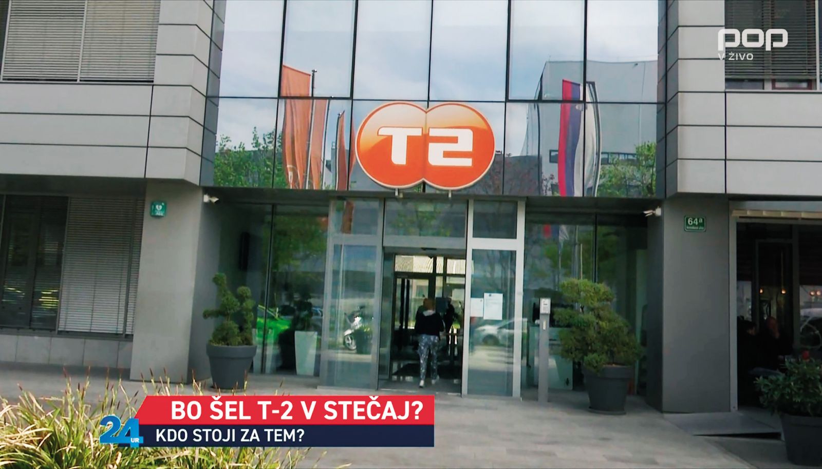 Prispevek o pričetku stečaja družbe T-2 v torkovi oddaji 24ur zvečer