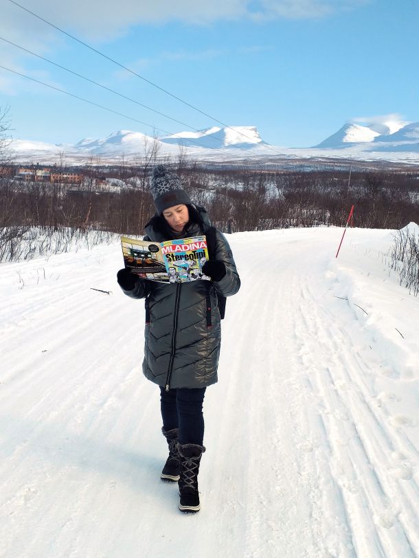 V narodnem parku Abisko, Laponska, Švedska