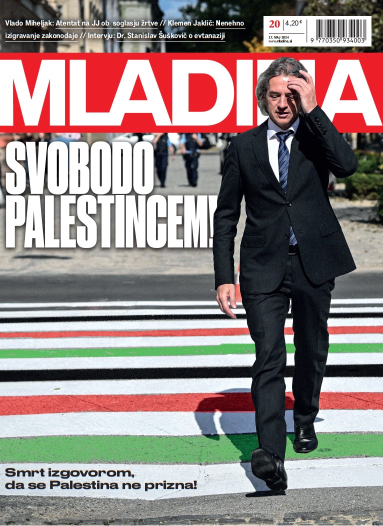 Naslovnica nove Mladine /  SVOBODO PALESTINCEM!