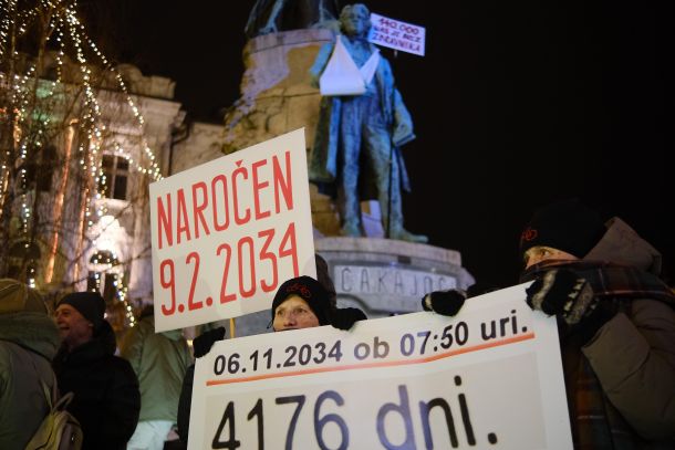 Protest iniciative Glas ljudstva v Ljubljani