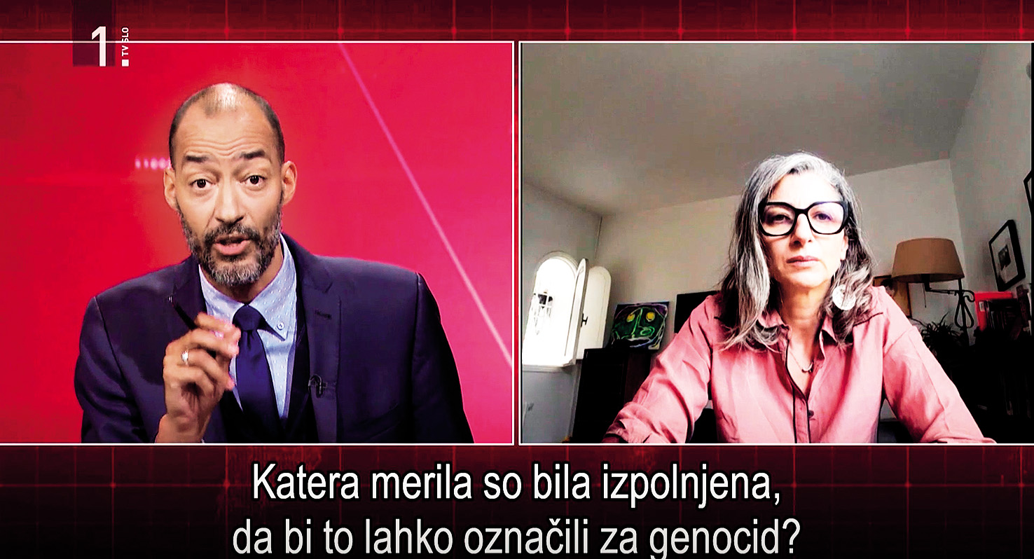 Voditelj Globusa Secu M. Conde v pogovoru s posebno poročevalko Združenih narodov Francesco Albanese
