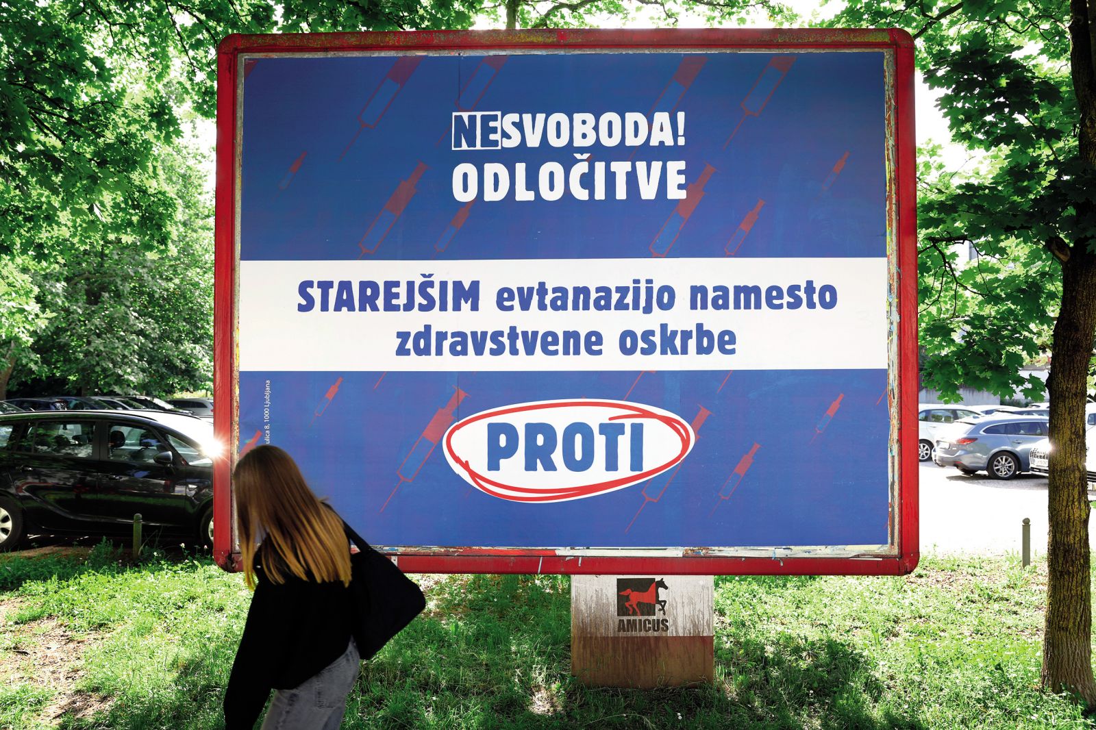 Propaganda stranke SDS na plakatih