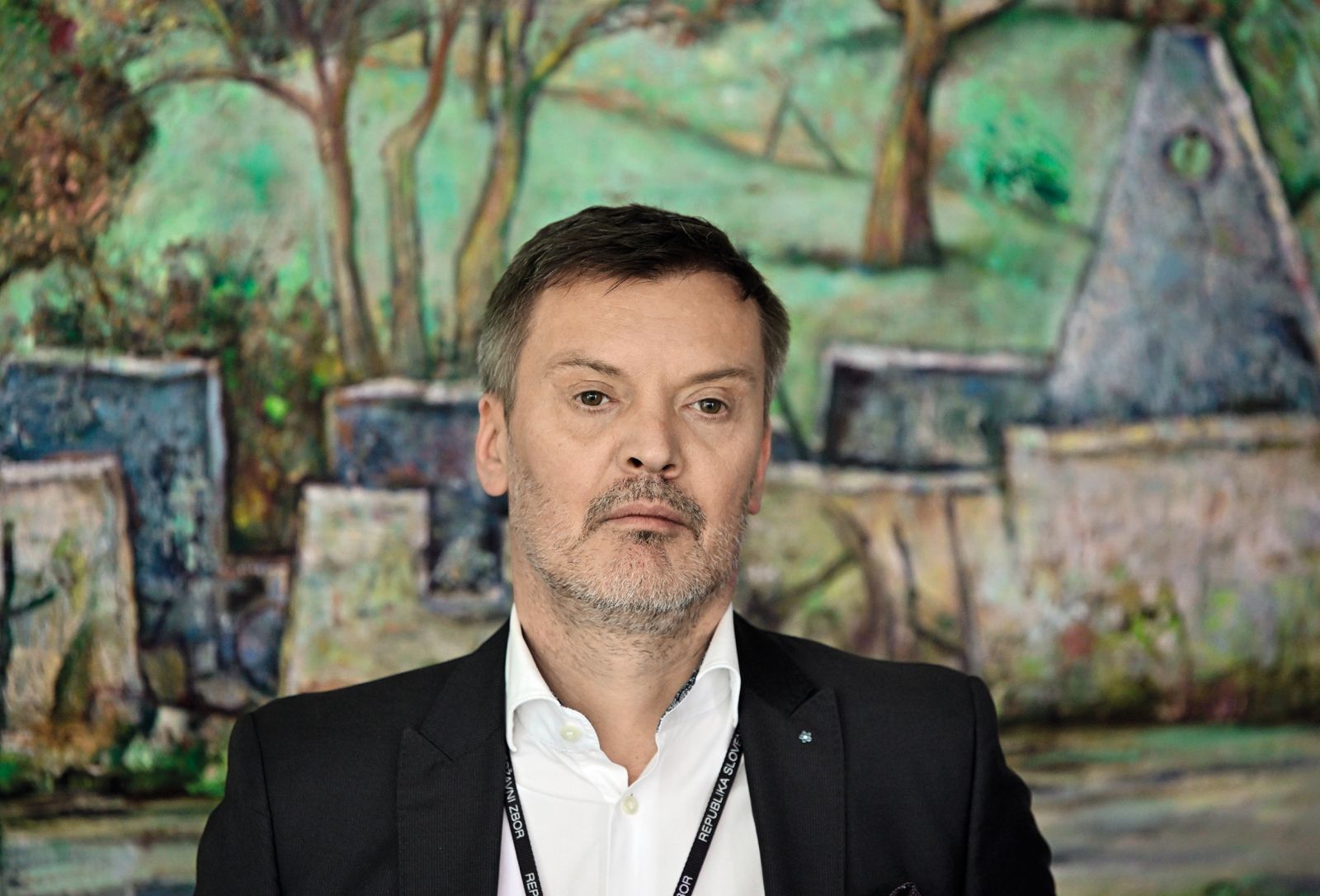 Damjan Žugelj med zaslišanjem