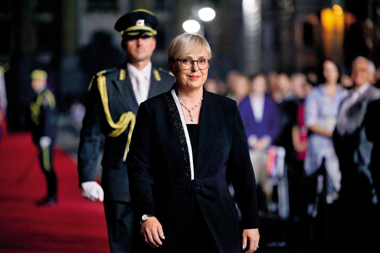 Prihod predsednice države Nataše Pirc Musar na proslavo ob dnevu državnosti