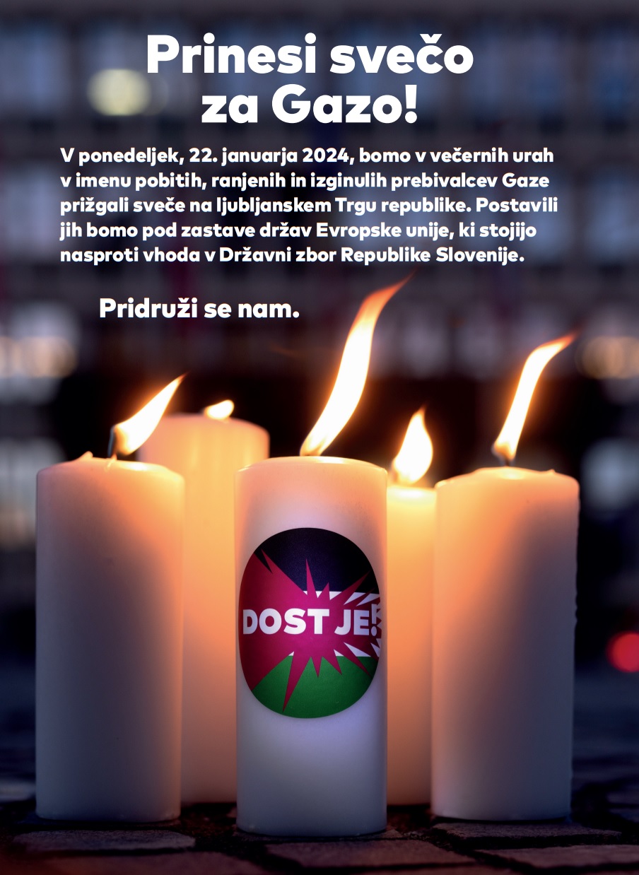 Prinesi svečo za Gazo!
