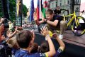 Sprejem za Tadeja Pogačarja v Ljubljani