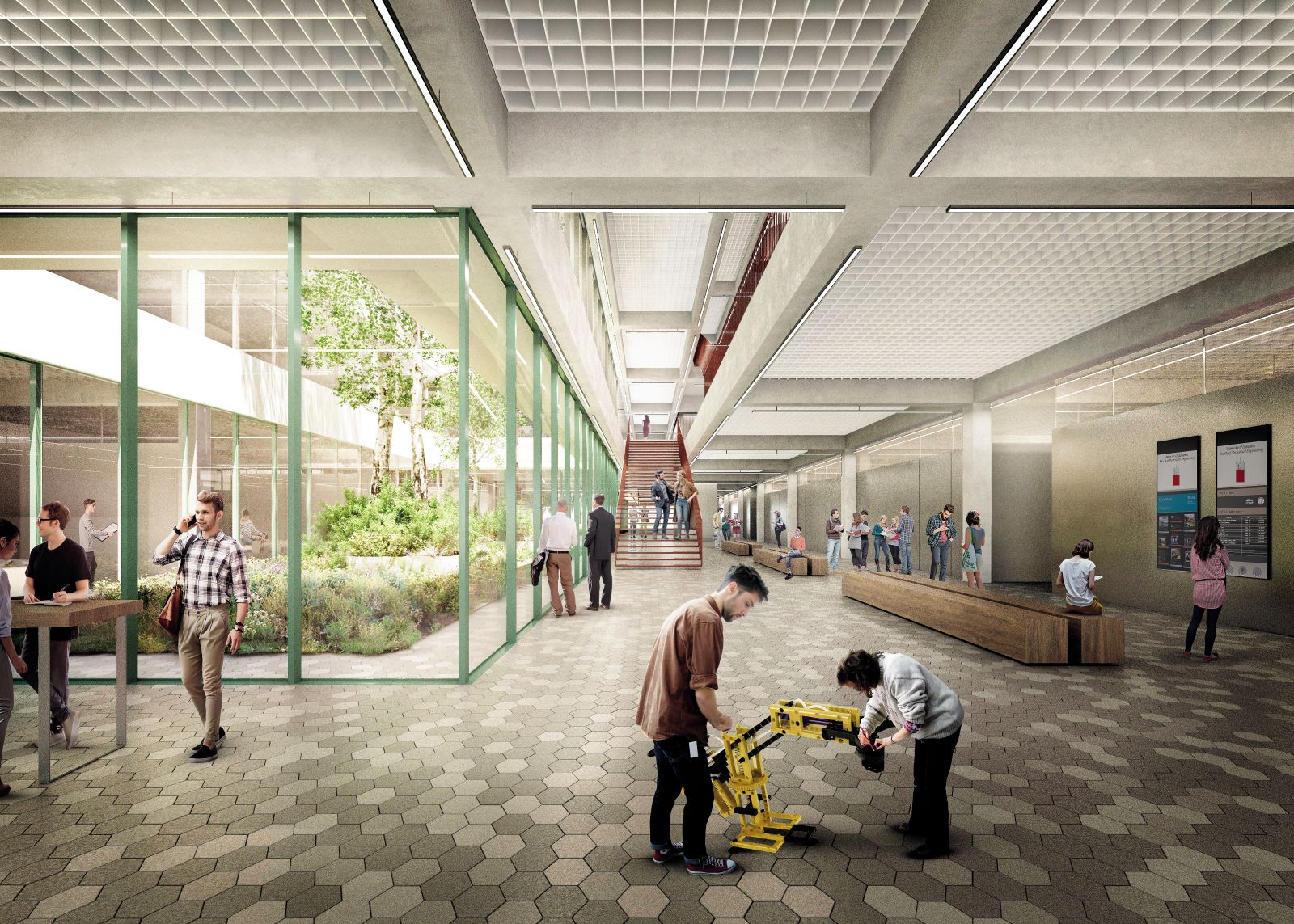 Notranji prostori bodoče fakultete za strojništvo v Ljubljani 