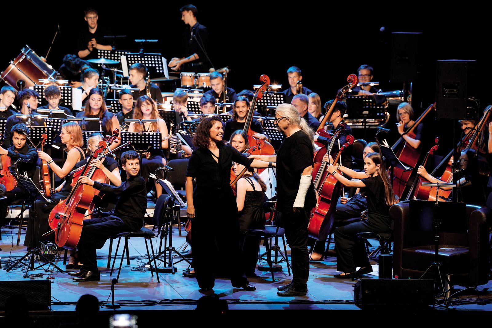 Zaključni koncert (#POK2024) Slovenskega mladinskega orkestra dirigentke Žive Ploj Peršuh z moderatorjem Marcelom Štefančičem, Festival Ljubljana | Borut Krajnc