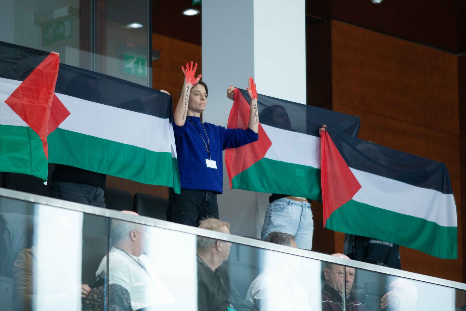 Propalestinski protest v državnem zboru